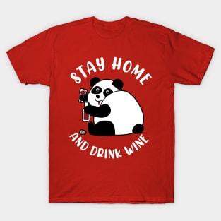 Panda Drinks Wine T-Shirt